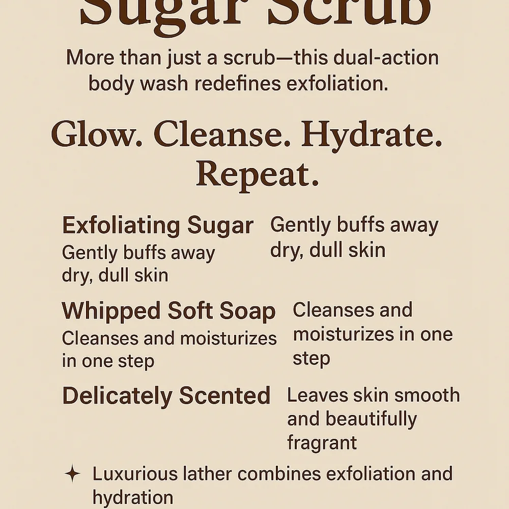 CHI-ARI Beauty Products Luxurious Dual Action Sugar Scrub+Body Wash CUSTOM MADE!